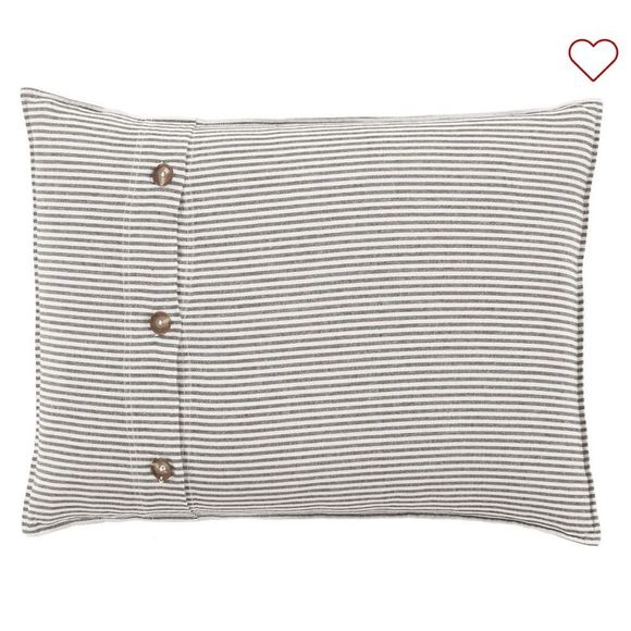 Pottery Barn Other - Pottery Barn Wheaton Gray Striped Linen/Cotton King Sham